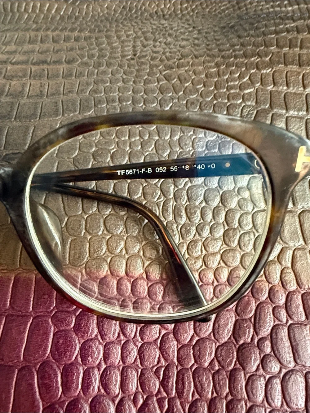 Authentic Tom Ford TF5671-F-B 052 Tortoise Eyeglasses Frames